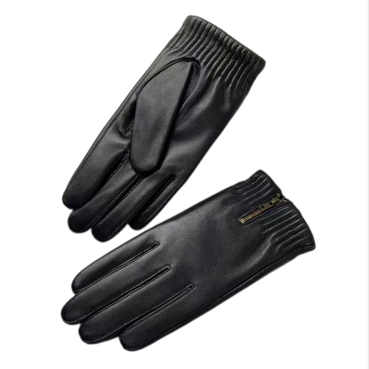Leather Driving Glove - Kışlık Kalın Sıcak Retro Eldivenler Siyah