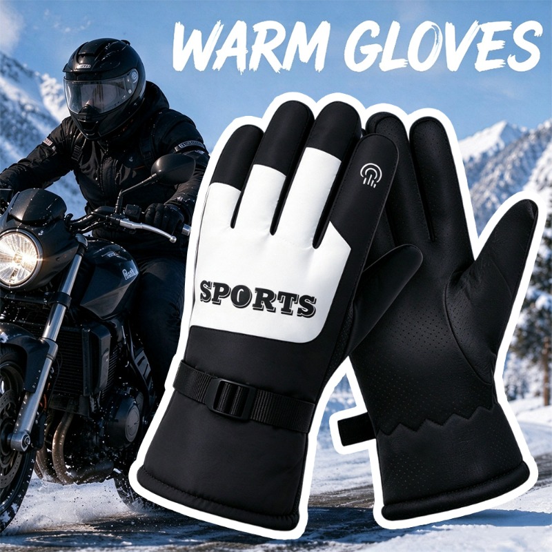 Ski Glove Waterproof - Kışlık Motosiklet Eldivenleri, Dış Mekan Kullanımı