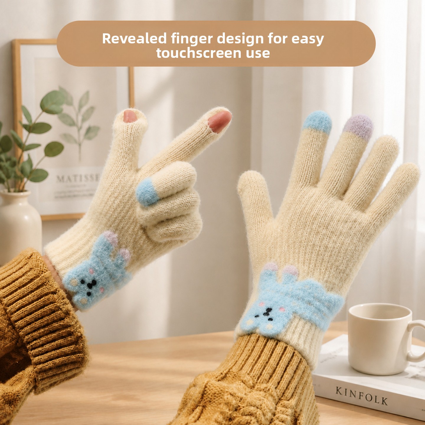 Şirin Dachshund Desenli Dokunm - Wool Glove Lined incelemesi ve fiyatı