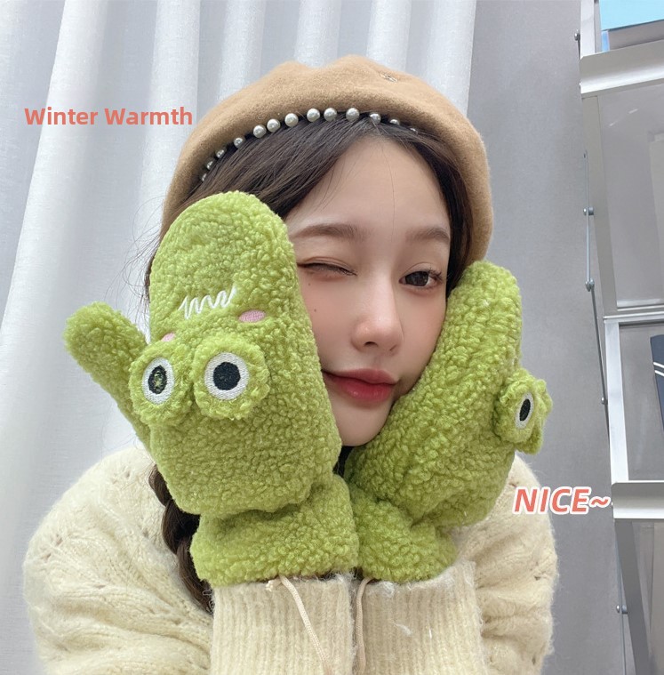 Kore Tarzı Sevimli Yeşil Karik - Wool Glove Lined incelemesi ve fiyatı